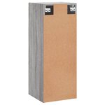 vidaXL Armoire murale sonoma gris 34 5x34x90 cm