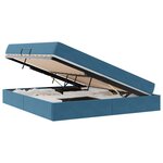 vidaXL Lit avec rangement et matelas Bleu foncé 180 x 200 cm Velours