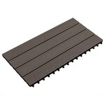 vidaXL Carreaux de terrasse 6 Pièces WPC 60x30 cm 1 08 m² Marron foncé
