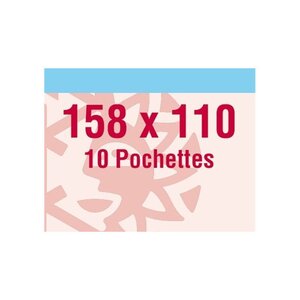 Pochettes double soudure 158 x 110 mm pour bloc Philexfrance 99. Fond - Transparent