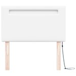 vidaXL Tête de lit LED Blanc 100 cm Cuir synthétique