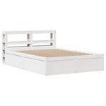 vidaXL Cadre de lit avec tête de lit blanc 120x200 cm bois pin massif