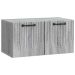 vidaXL Meuble TV mural Sonoma gris 59 5 x 31 x 30 cm Bois d'ingénierie