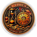 Monnaie TIME IS MONEY 5 Oz Medaille Cuivre