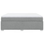 vidaXL Sommier à lattes de lit avec matelas Gris clair 180x200cm Tissu