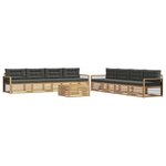 vidaXL Ensemble de canapés d'extérieur 9 pc Blanc et anthracite