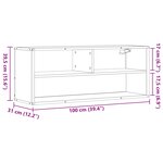 vidaXL Meuble TV sonoma gris 100x31x39 5 cm bois d'ingénierie et métal