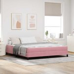 vidaXL Lit boxspring avec matelas Rose 180 x 200 cm Velours