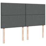 vidaXL Sommier à lattes de lit avec matelas Gris foncé 180x200cm Tissu