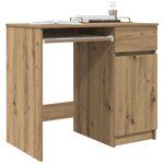 vidaXL Bureau chêne artisanal 86x49x76 cm bois d'ingénierie