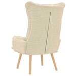vidaXL fauteuil Crème 69 x 74 x 93 cm Tissu et Contreplaqué