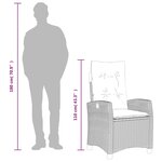 vidaXL Ensemble à manger de jardin coussins 5Pièces Noir Résine tressée