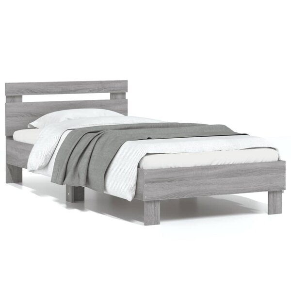 vidaXL Cadre de lit sans matelas avec tête de lit 75x190 cm