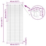 vidaXL Store Vénitien Réglable Gris Argenté 150 x 40 cm PVC