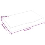 vidaXL Dessus de table marron foncé bois chêne massif traité
