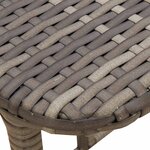 VidaXL Table de jardin pliante gris 90 x 51 x 75 cm polyrotin