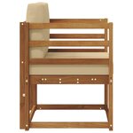 vidaXL Canapé d’extérieur Bois d'acacia massif et polyester Naturel