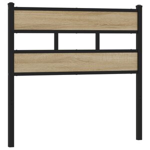 vidaXL Tête de lit chêne sonoma 100 cm fer et bois d’ingénierie