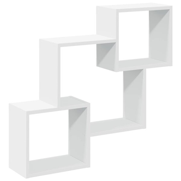vidaXL Armoire murale 78x18x71 cm blanc bois d'ingénierie