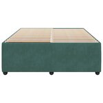 vidaXL Cadre de lit Vert foncé 140x190 cm Velours