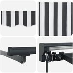 vidaXL Auvent rétractable manuel Anthracite et blanc 3 5 x 2 m