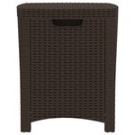 vidaXL Boîte de rangement de jardin 39x39x46 cm Rotin PP Marron