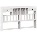 vidaXL Cadre de lit sans matelas blanc 180x200 cm bois massif de pin