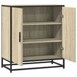 vidaXL Buffet chêne sonoma 68x35x76 cm bois d'ingénierie et métal