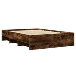 vidaXL Cadre de lit sans matelas chêne fumé 140x190 cm bois ingénierie