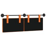 vidaXL Tête de lit suspendue Orange Tissu en velours côtelé