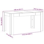 vidaXL Table à manger chêne artisanal 140x74 5x76 cm bois d'ingénierie