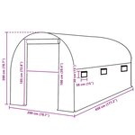 vidaXL Couverture de remplacement de serre (9 m²) 200x450x200 cm Vert