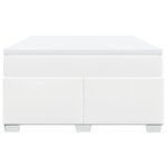 vidaXL Sommier à lattes de lit avec matelas Blanc 160x200cm Similicuir