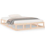 vidaXL Cadre de lit sans matelas 140x200 cm bois massif