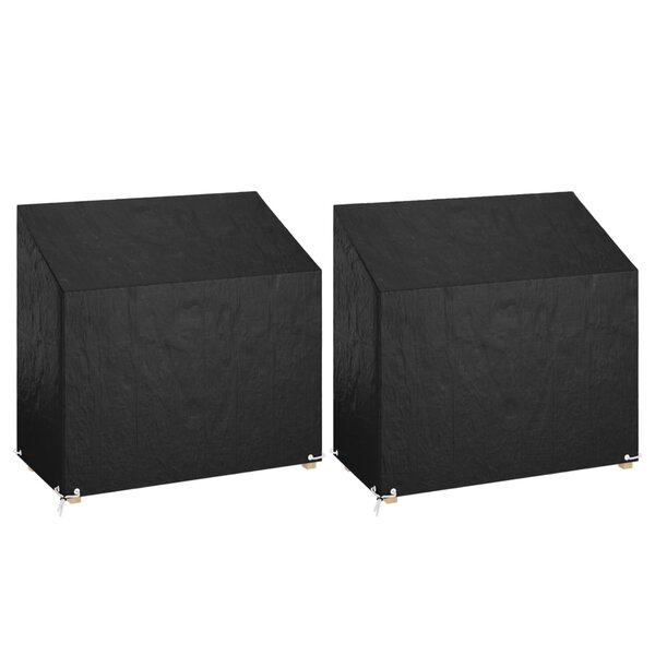 vidaXL Housses de banc de jardin 2 Pièces 8 œillets 130x70x70/88 cm PE