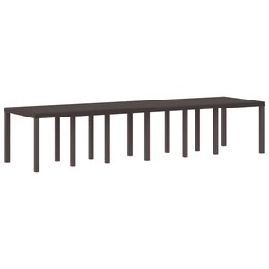 Table de Jardin vidaXL Marron 350x100x73 cm Poly Rattan