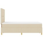 vidaXL Lit avec sommier crème 120x200 cm en tissu