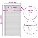 vidaXL Store plissé 100x200 cm Crème