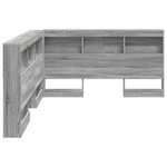 vidaXL Tête de lit de rangement Sonoma gris 140 cm Bois d'ingénierie
