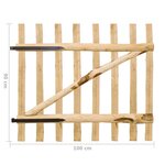 vidaXL Portillon simple de clôture Bois de noisetier 100x90 cm