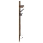 vidaXL Porte-manteau mural avec étagère Chêne fumé 90 x 40 x 10 cm