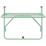 vidaXL Table suspendue de balcon - Vert menthe  60x40 cm  acier