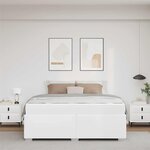 vidaXL Cadre de lit Blanc 160 x 200 cm Faux cuir