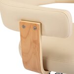 vidaXL Chaises pivotantes à manger lot de 6 crème similicuir