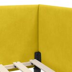 vidaXL Cadre de lit d'angle avec tête de lit Jaune 80 cm x 200 cm