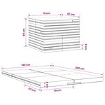 vidaXL Canapé-lit pliable 140 x 67 x 15 cm Vert foncé