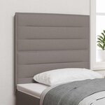 vidaXL Tête de lit LED avec bandes LED Taupe 80 cm tissu