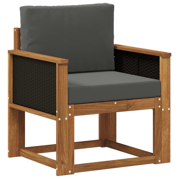 vidaXL Sofa de milieu extérieur Bois d'Acacia Massif Naturel