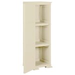 vidaXL Armoire plastique 40x43x125 cm design de bois blanc angora