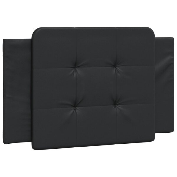 vidaXL Coussin de tête de lit noir 90 cm similicuir